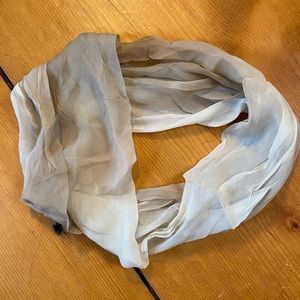 Vintage Silk Infinity Scarf - needs TLC